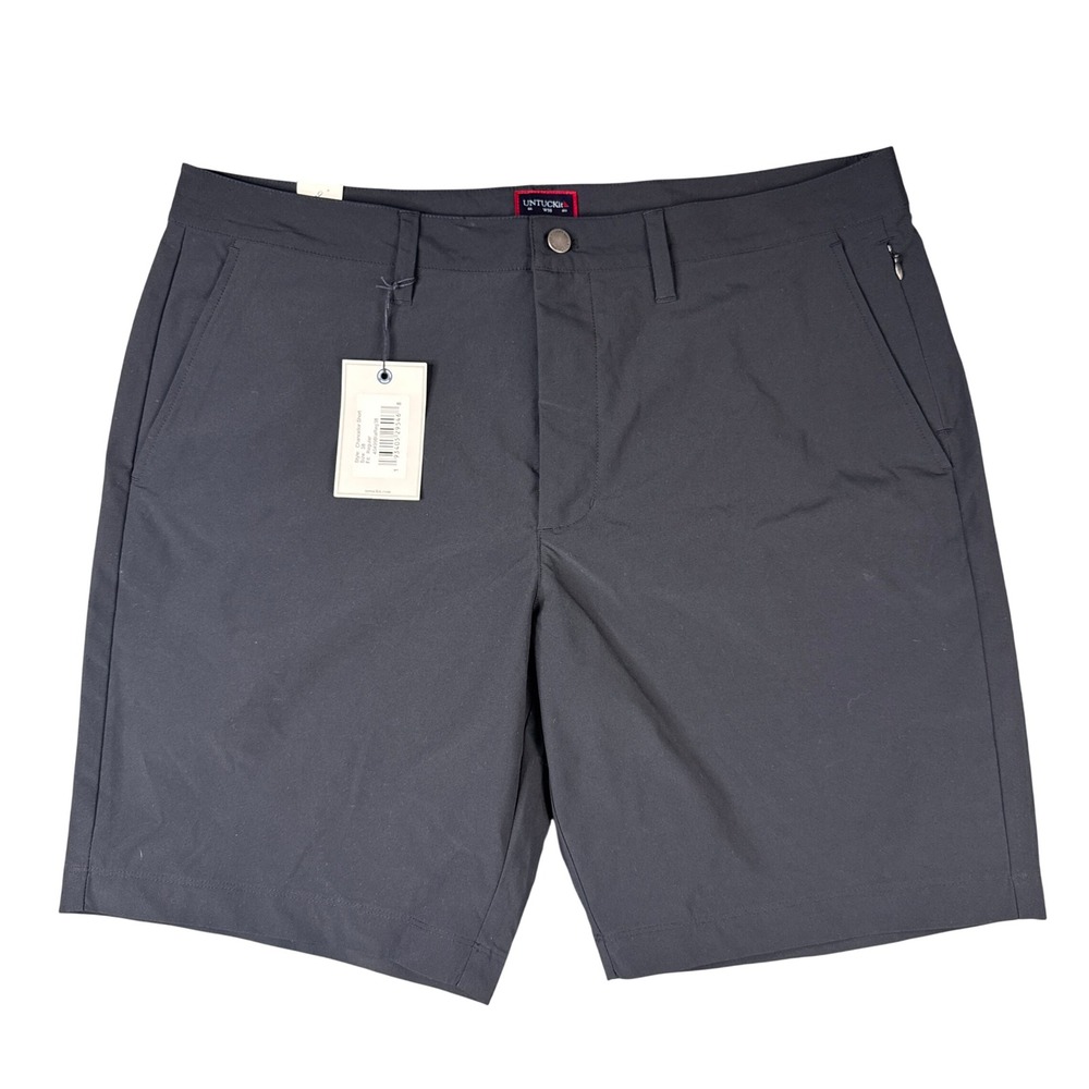 UNTUCKit Chancellor Short Mens 38 Black 9 Inch Inseam Regular Fit NWT 40499Bla